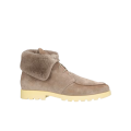 Desert boots cuir nubuck beige intérieur fourrure