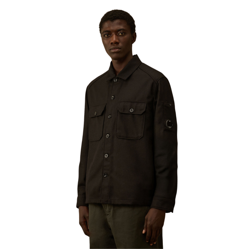 Surchemise à boutons laine...