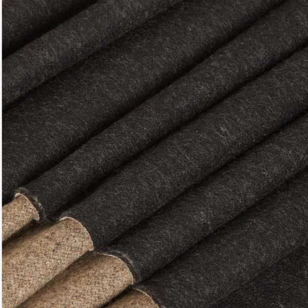 Echarpe réversible FENDI laine cachemire noir beige FF