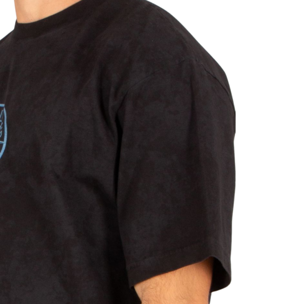 T-shirt col rond STONE ISLAND manche courte coton noir imprimé Megacity Sky