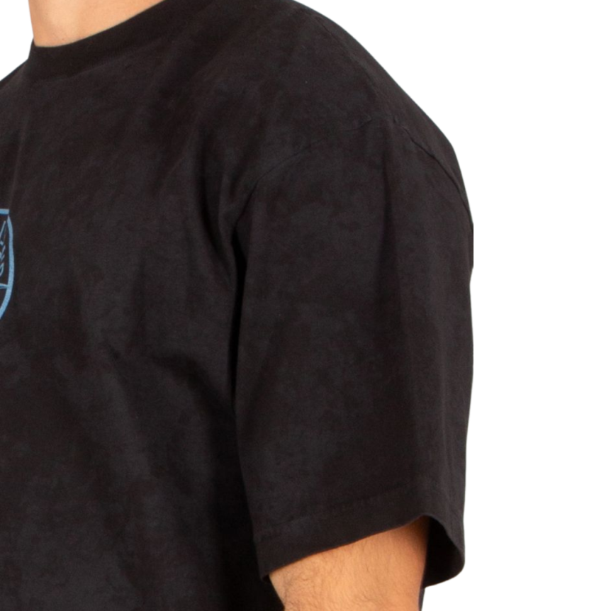 T-shirt col rond STONE ISLAND manche courte coton noir imprimé Megacity Sky