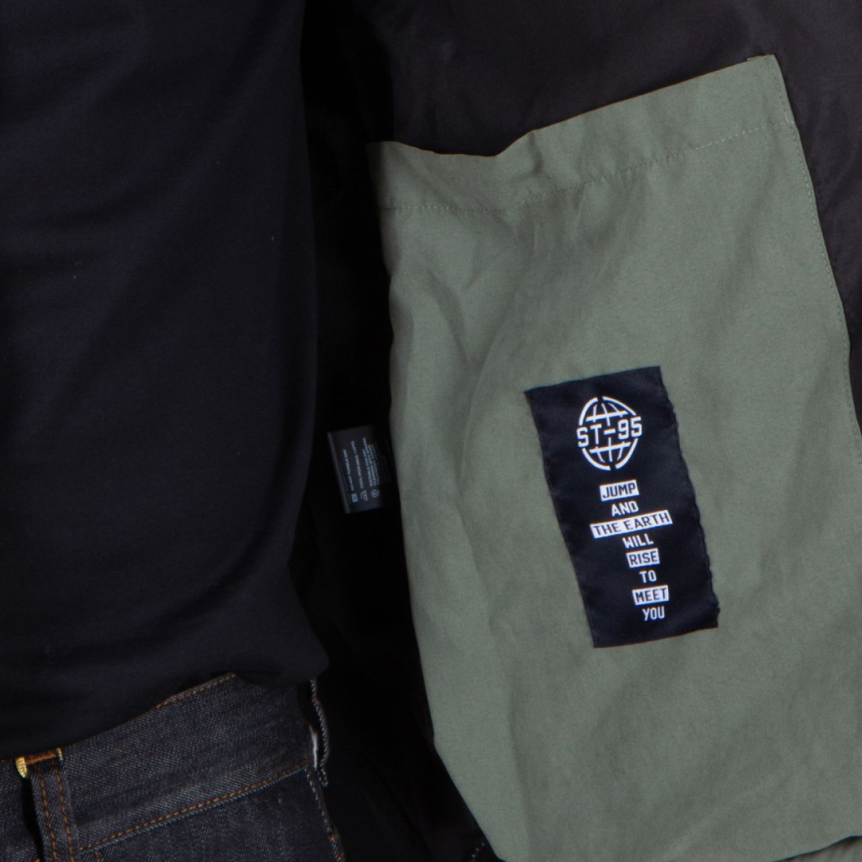 Veste à capuche ample ST-95 Doudoune Arno nylon vert olive