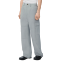Pantalon cargo sergé coton gris clair multi poches