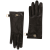 Paire de gants cuir noir logo DG doré