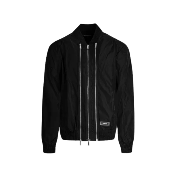 Blouson DSQUARED nylon noir double zip
