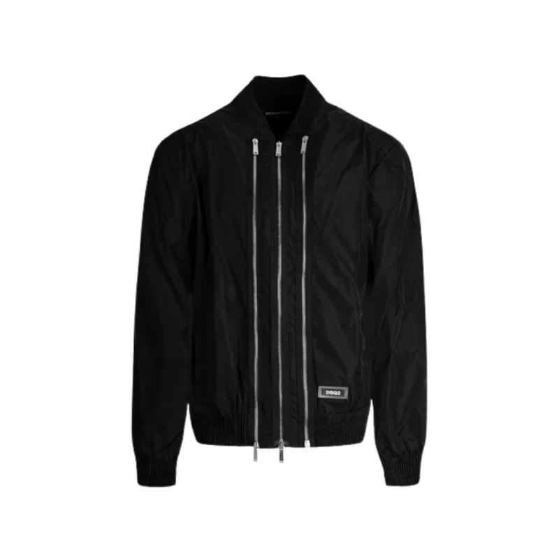 Blouson nylon noir double zip