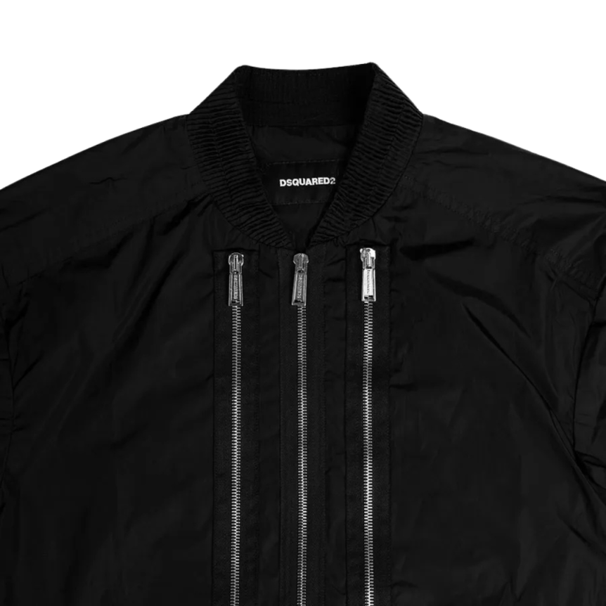 Blouson DSQUARED nylon noir double zip
