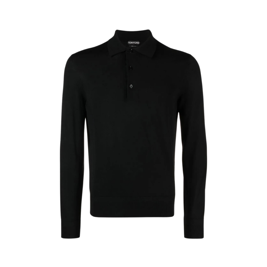 Pull TOM FORD col polo laine noire