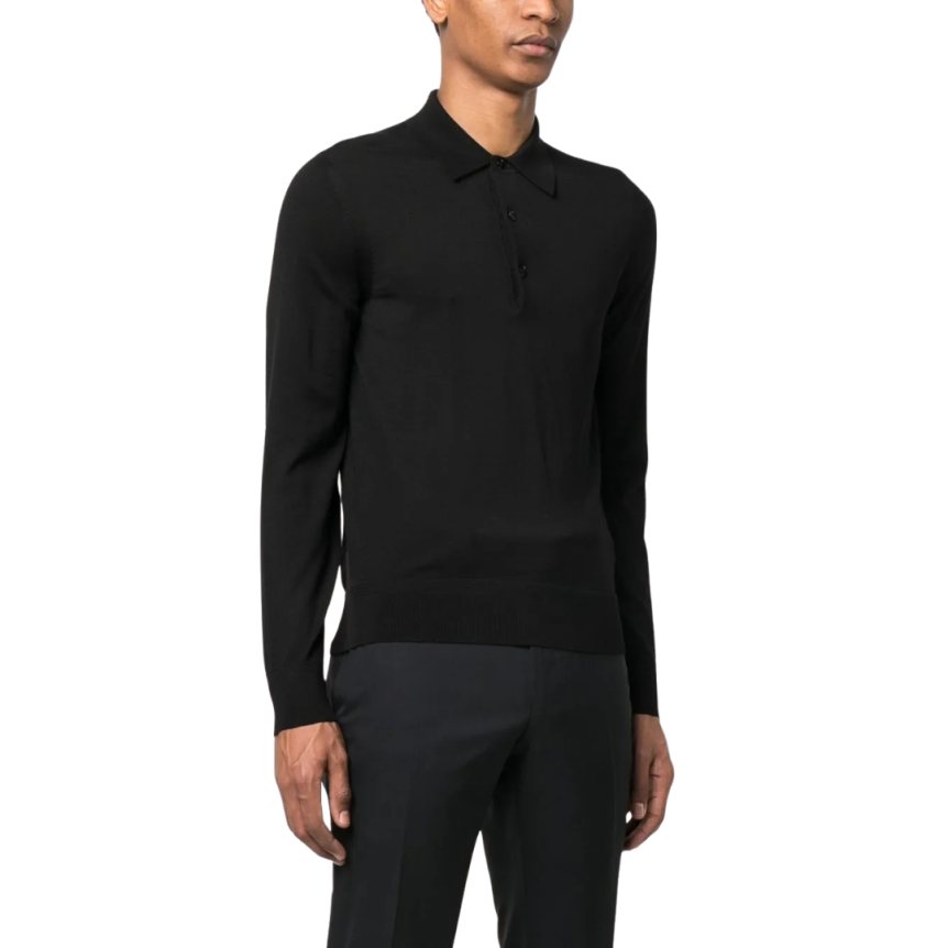 Pull TOM FORD col polo laine noire