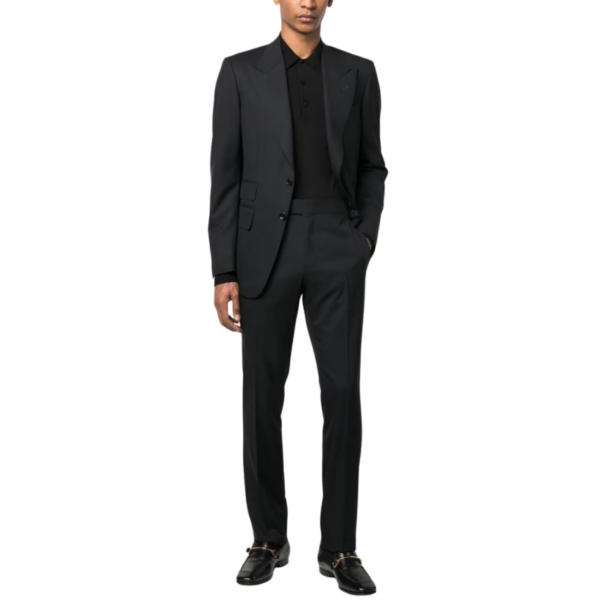 Pull TOM FORD col polo laine noire