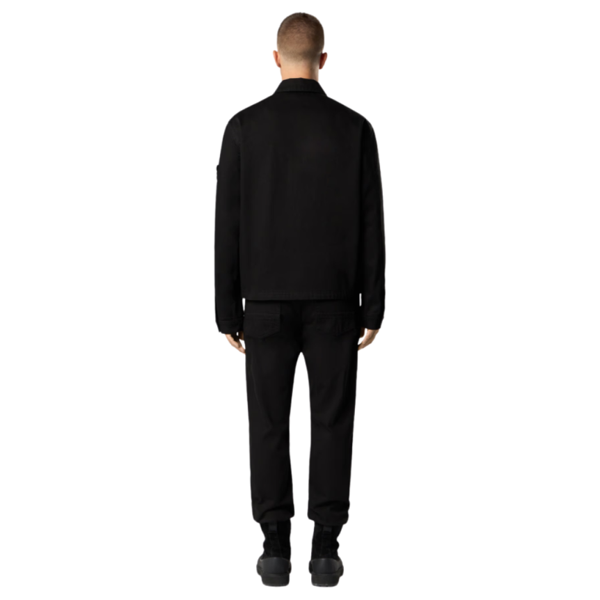 Jean droit 5 poches STONE ISLAND Black straight coton denim noir Denim Research