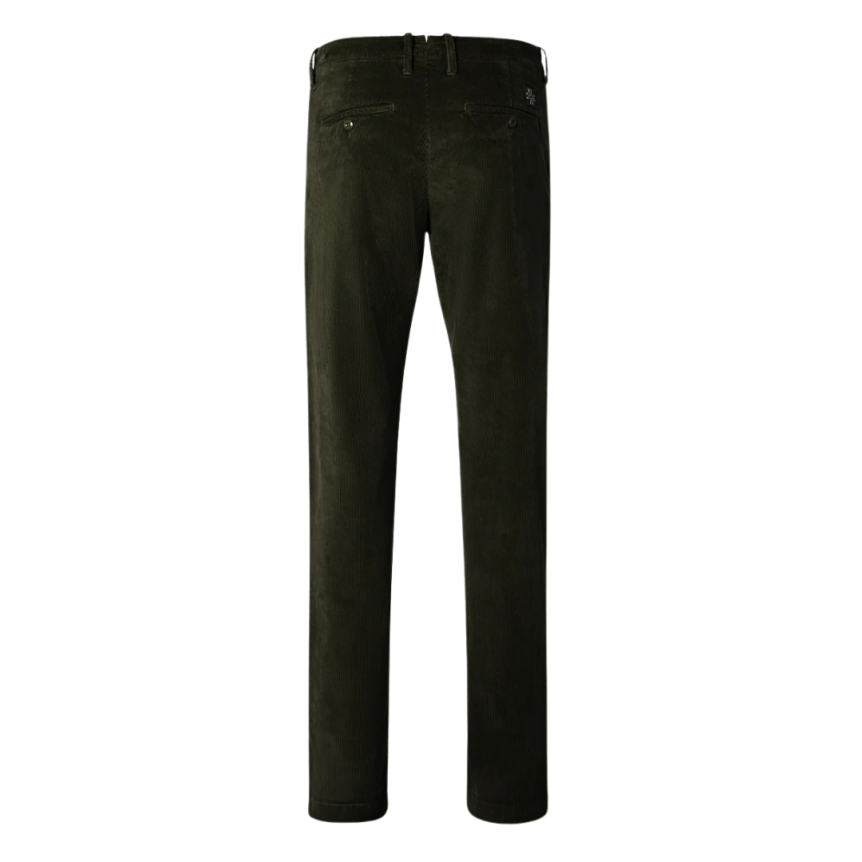 Pantalon Chino JACOB COHEN Bobby slim velours coton vert foncé
