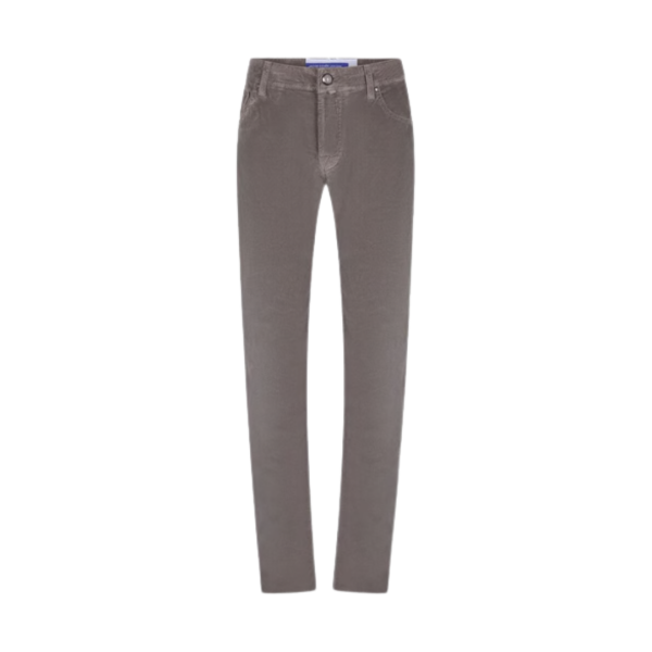 Pantalon Jean slim JACOB COHEN Nick coton velours côtelé gris