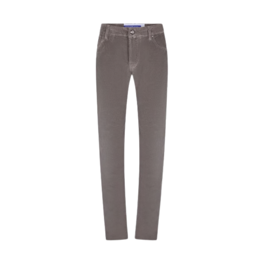 Pantalon Jean slim JACOB COHEN Nick coton velours côtelé gris