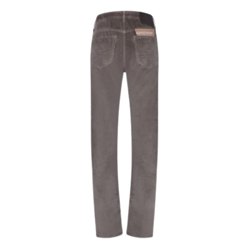 Pantalon Jean slim JACOB COHEN Nick coton velours côtelé gris