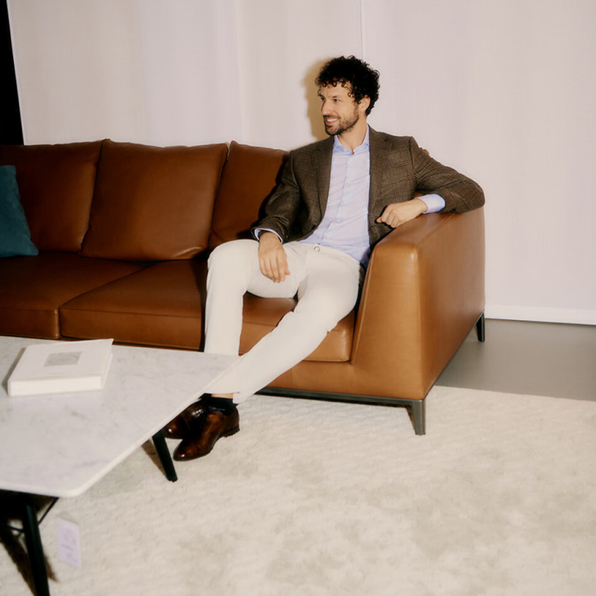 Pantalon Jean slim JACOB COHEN Nick coton velours côtelé écru