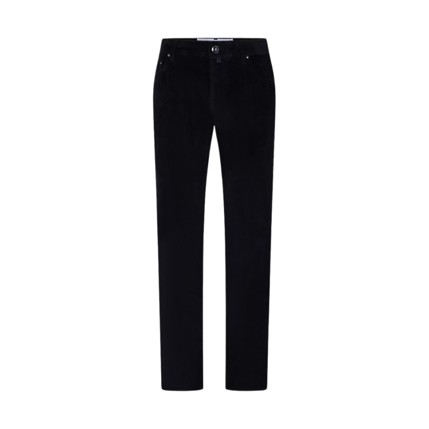 Pantalon Jean slim JACOB COHEN Nick coton velours côtelé bleu marine