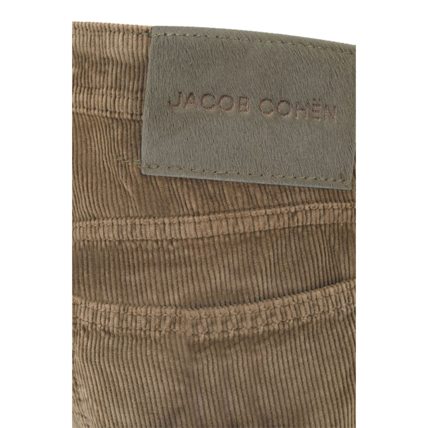 Pantalon Jean slim JACOB COHEN Nick coton velours côtelé vert kaki