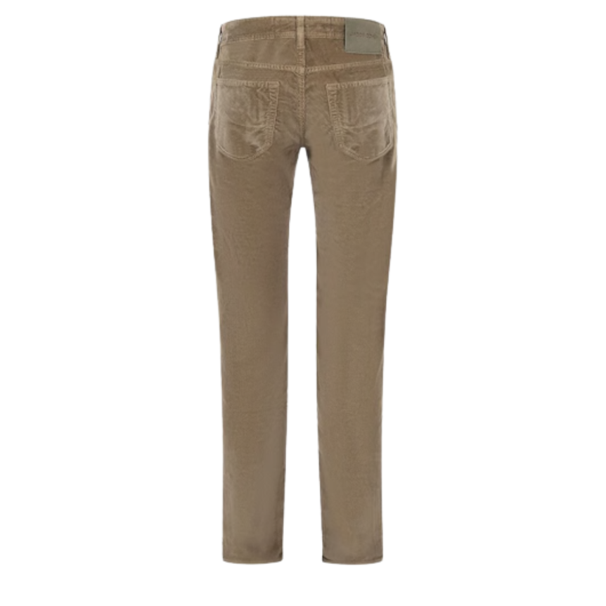 Pantalon Jean slim JACOB COHEN Nick coton velours côtelé vert kaki