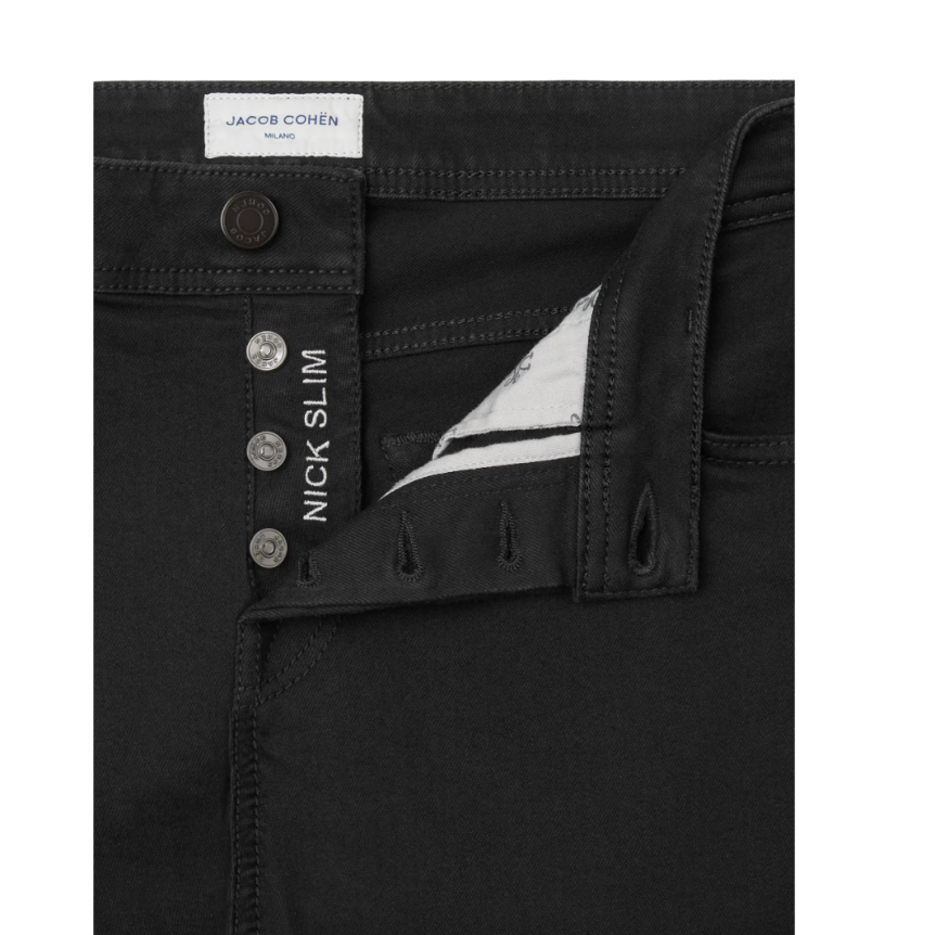 Jean JACOB COHEN Nick Super Slim 5 poches denim coton bio stretch noir