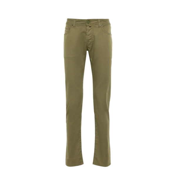 Pantalon JACOB COHEN Nick toile coton vert kaki