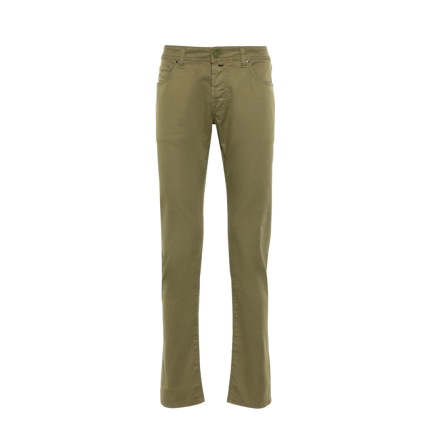 Pantalon JACOB COHEN Nick toile coton vert kaki