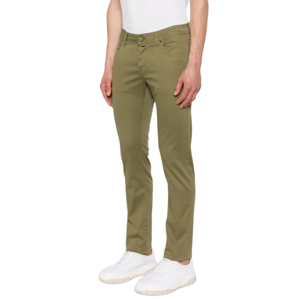 Pantalon JACOB COHEN Nick toile coton vert kaki