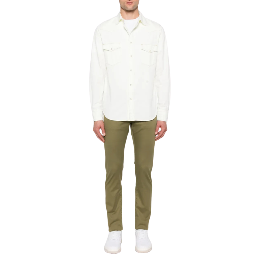 Pantalon JACOB COHEN Nick toile coton vert kaki