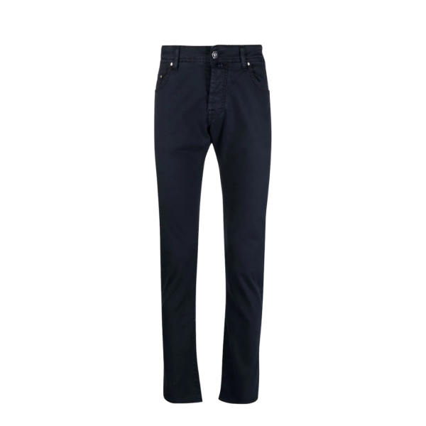Pantalon JACOB COHEN Nick toile coton bleu marine
