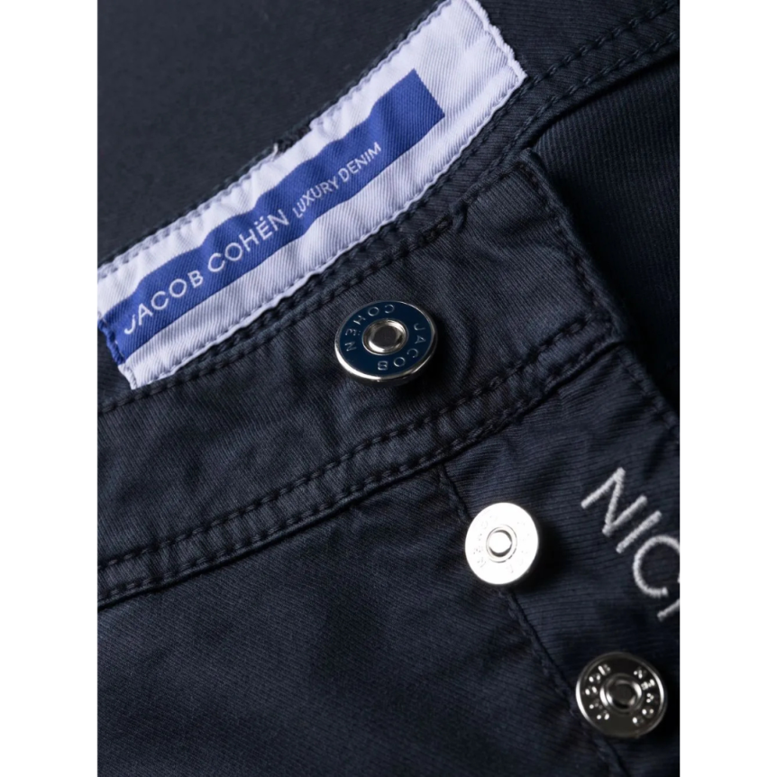 Pantalon JACOB COHEN Nick toile coton bleu marine