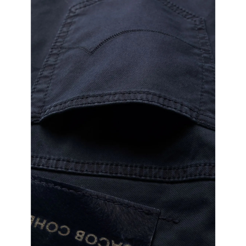 Pantalon JACOB COHEN Nick toile coton bleu marine