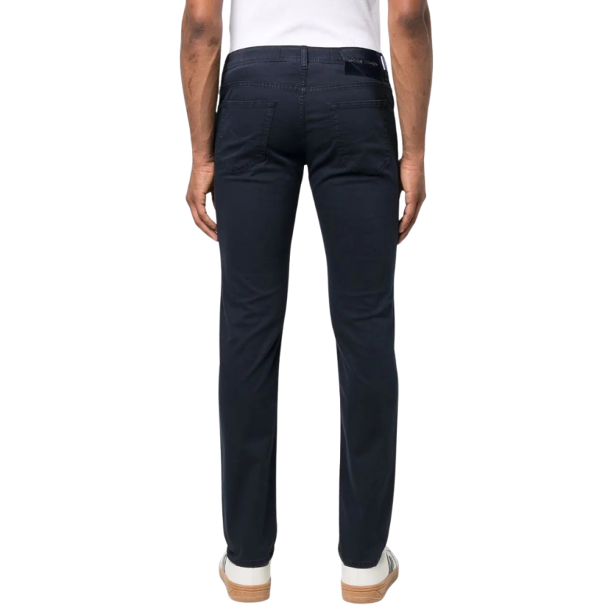 Pantalon JACOB COHEN Nick toile coton bleu marine