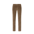Pantalon Jean slim Nick coton velours côtelé marron