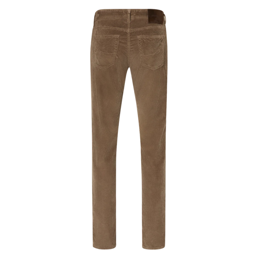 Pantalon Jean slim JACOB COHEN Nick coton velours côtelé marron