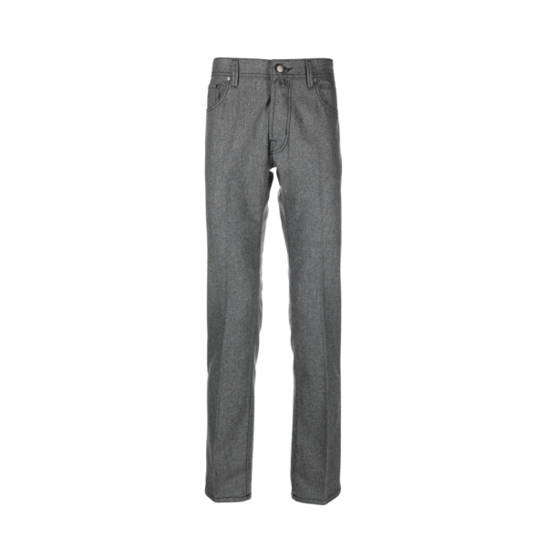 Pantalon JACOB COHEN Nick flanelle laine gris anthracite
