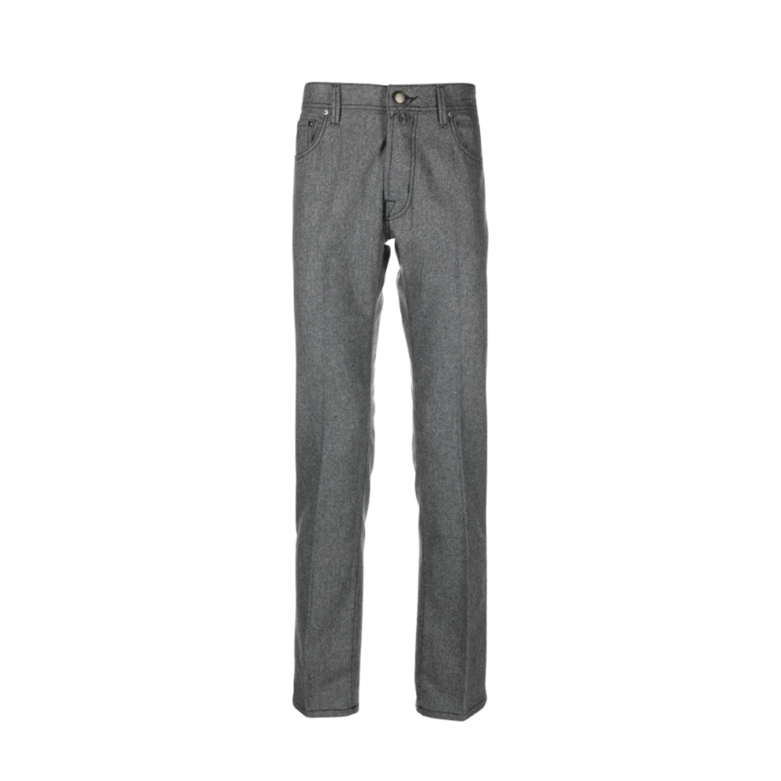 Pantalon JACOB COHEN Nick flanelle laine gris anthracite