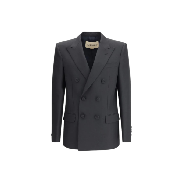 Veste croisée VALENTINO poly laine noire