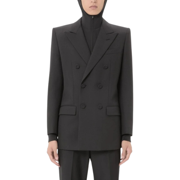 Veste croisée VALENTINO poly laine noire