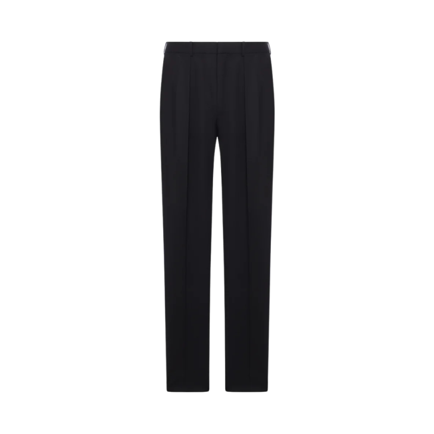 Pantalon costume TOM FORD twill coton noir double plis