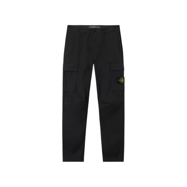 Pantalon regular STONE ISLAND coton noir