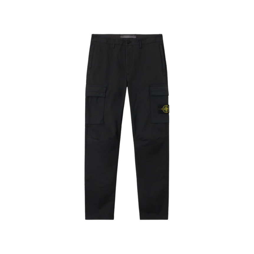 Pantalon regular STONE ISLAND coton noir