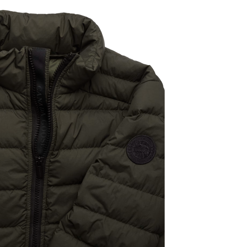 Veste CANADA GOOSE Crofton EnduraLuxe nylon gris volcan logo noir