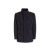 Veste parka zippée laine cachemire bleu marine poches plaquées