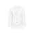 Blazer droit lin blanc boutons dorés