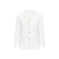Blazer droit lin blanc boutons dorés