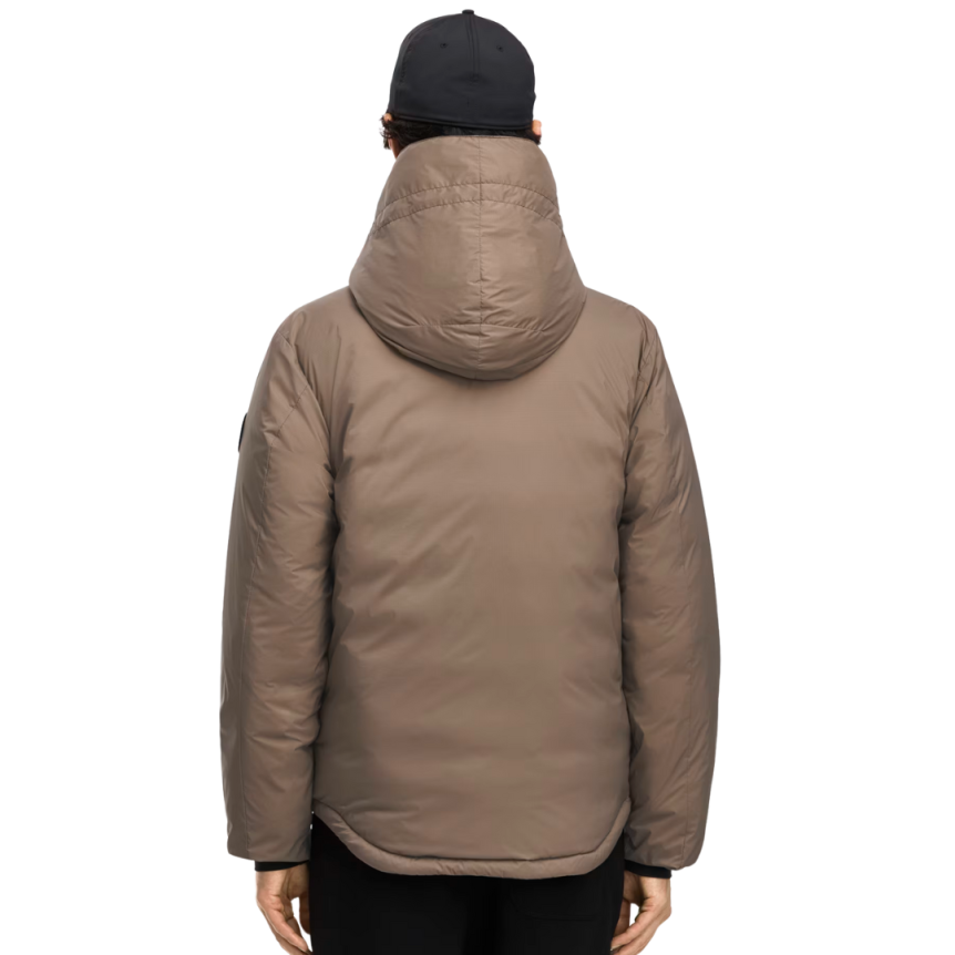 Blouson veste zippée à capuche CANADA GOOSE Lodge Down Hoody nylon taupe