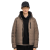 Blouson veste zippée à capuche Lodge Down Hoody nylon taupe