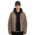 Blouson veste zippée à capuche Lodge Down Hoody nylon taupe