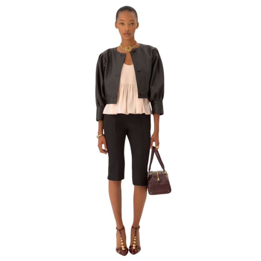 Top fluide CHLOE sans manches froncé crêpe de chine soie bio rose