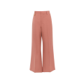 Pantalon bootcut évasé gabardine laine rose